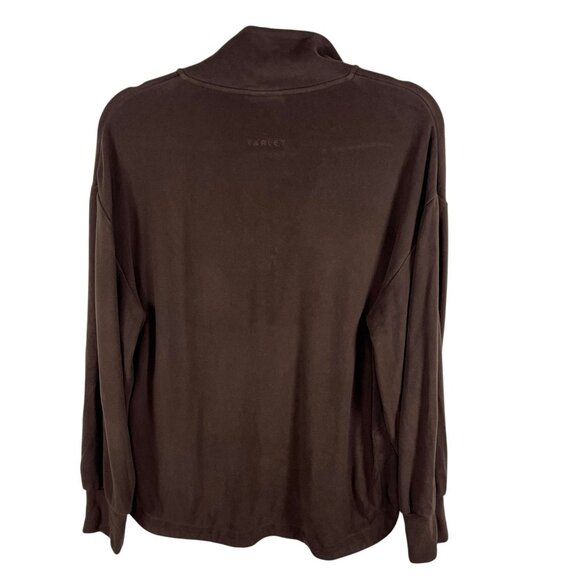 Varley Brown Roeder Half Zip Midlayer Sweat Top Women’s SMALL $138 Ath leisure - Picture 2 of 12